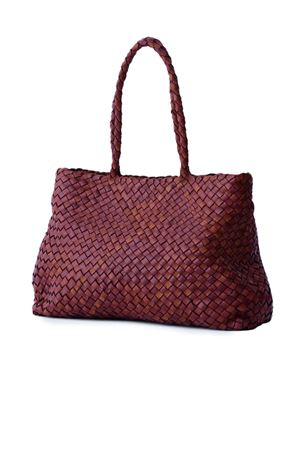 Vintage Mesh bordeaux leather tote bag DRAGON DIFFUSION | 8949BORDO